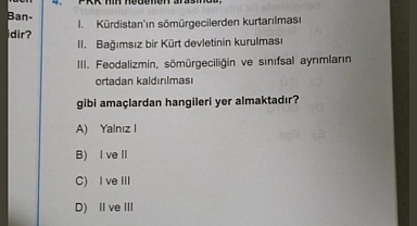 Üniversiteye Hazırlık Kitabında Kürtçü Terör Örgütü PKK'yı Öven Soru Hazırlandı