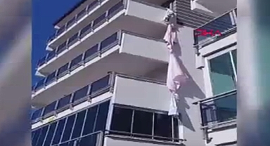 Denizli'de Bir Firari, Birbirine Bağladığı Çarşaflarla 5. Kattan Kaçmaya Çalıştı: Düşerek Bacağını Kırdı