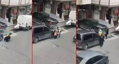 Esenyurt'ta Sokak Ortasında Bir Kadını Döven Adama Mahallede Bulunan Gençler Müdahale Etti