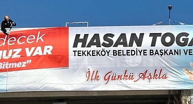 Yeniden Refah Partisi Samsun Tekkeköy Belediye Başkan Adayının Seçim Pankartı Kurşunlandı 
