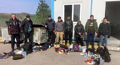 Edirne'de Yunanistan'a Kaçmak İsteyen 8 Kaçak Göçmen Yakalandı