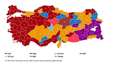 Tarihte İlk Kez Türkiye Geneli Yerel Seçimlerde CHP, AKP'yi AA Verilerine Göre Geçti
