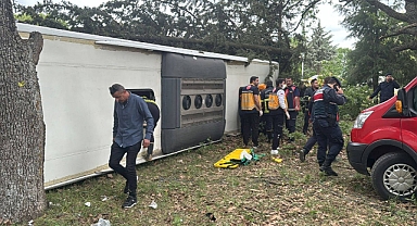 Kırklareli'nde Yolcu Otobüsü Devrildi: Bölgeye Çok Sayıda Ambulans ve İtfaiye Ekibi Sevk Edildi