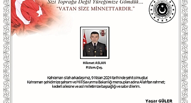 Pençe-Kilit Operasyon Bölgesinde 1 Kahraman Türk Askeri Şehit Oldu