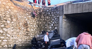 Tekirdağ'da Feci Kaza: 13 Yaşındaki Çocuğun Çarptığı Araç Köprüden Düştü, 3'ü Çocuk 7 Kişi Yaralandı