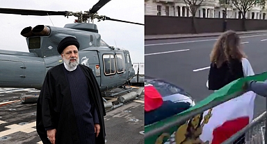 Faşist Mollabaşı Reisi'nin Ölümünü Londra'daki İran Büyükelçiliği Önünde 'Helikopter' Şarkısıyla Kutlayıp Dans Ettiler