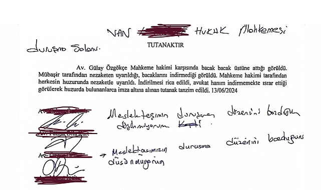 Bir Hakim, Duruşma Salonunda Bacak Bacak Üstüne Attığı İçin Kadın Avukat Hakkında Tutanak Tutturdu