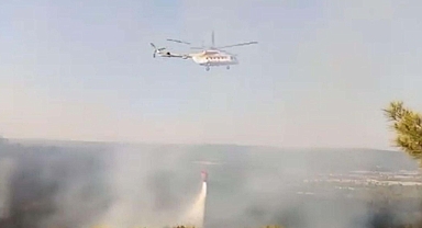 Uşak'ta 16 Saattir Süren Orman Yangınına Havadan Müdahale Başladı