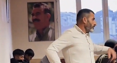 Hücre Evi Değil, Sözde Parti Binası: Kürtçü DEM Parti Arnavutköy İlçe Binasına Elebaşı Abdullah Öcalan'ın Posterleri Asıldı