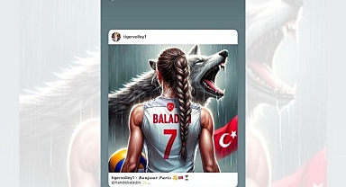 Milli Voleybolcumuz Hande Baladin'den 'Bozkurt' Paylaşımı