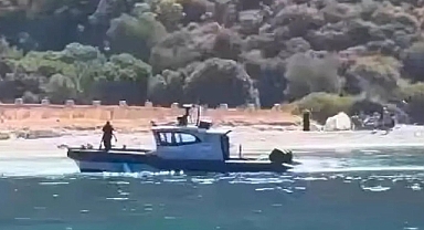 Yunanistan Sahil Güvenlik Ekipleri Sınır İhlali Yapmaya Devam Ediyor: Datça Kıyısında Karaya Çıkan Yunan Askeri Zodiac Botu Ele Geçirip Gitti