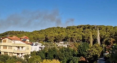 Antalya'da Hava Aracının Ormanlık Alana Düşmesi Sonucu Yangın Çıktı