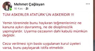 Bunu da Yaptılar: Atatürkçü Teğmenlere Destek Paylaşımı Yapan Savcı Mehmet Çağlayan, HSK Tarafından Açığa Alındı