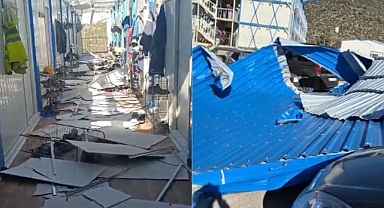 Mersin'de Fırtına | İşçilerin Kaldığı Prefabrik Evin Çatısını Uçtu: 1 Kişi Öldü, 5 Kişi Yaralandı