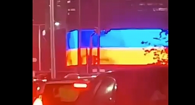 Putin'in Kazakistan Ziyareti Sırasında Hackerlar Ekranlardaki Rus Bayrağını Ukrayna Bayrağı İle Değiştirdi