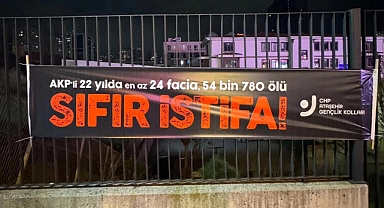 AKP İstibdadı Halka Gözdağı Vermeye Devam Ediyor: CHP'nin Astığı Pankart Sonrası Gençlik Kolu Başkanı Emniyete Çağrıldı