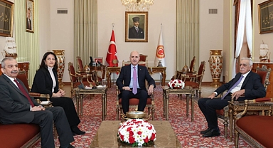 Kürtçü DEM Parti Heyeti, AKP'li TBMM Başkanı Numan Kurtulmuş'u Ziyaret Edip Bebek Katili Öcalan'la Görüşmeyi Anlattı