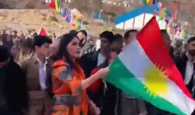 Kürtçü DEM Parti Milletvekili Nevruz Uysal, Şırnak'ta Sözde Kürdistan Bayrağıyla Halay Çekti