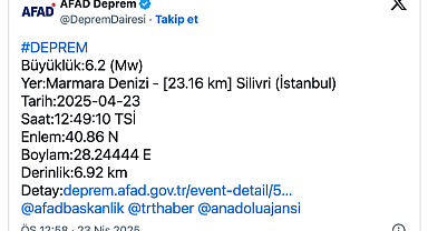 İstanbul ve Çevresinde Hissedilen Bir Deprem Gerçekleşti