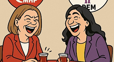 Kürtçü DEM Parti ile MHP Kadın Kolları Birlikte Çay İçecek