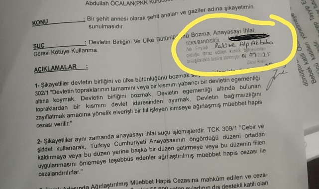 Şehit Annesinden Erdoğan, Bahçeli ve Öcalan Hakkında Suç Duyurusu