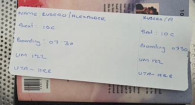 Zimbabve Hava Yolları, Yolcularına Tükenmez Kalemle Yazılmış Biniş Kartı Vermeye Başladı