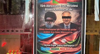 Antalya’da Güney Azerbaycan Türklerinin Mücadelesine Destek Afişleri 