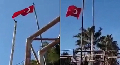 Nusaybin'de Bir Grup Kuduz Kürtçü, Mübarek Türk Bayrağına El Uzattı