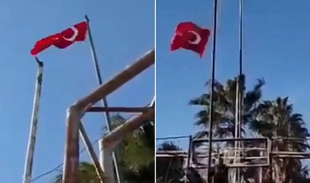 Nusaybin'de Bir Grup Kuduz Kürtçü, Mübarek Türk Bayrağına El Uzattı