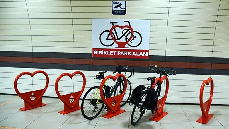 İstanbul Metrosuna Bisikletler İçin Park Alanları Kuruluyor