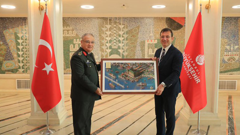 1. Ordu Komutanı Korgeneral Yeni'den Başkan İmamoğlu'na Ziyaret