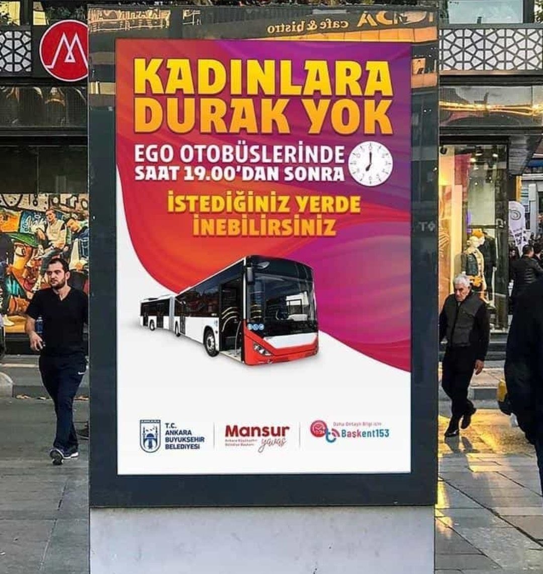 Ankara’da 'Kadınlara Durak Yok'