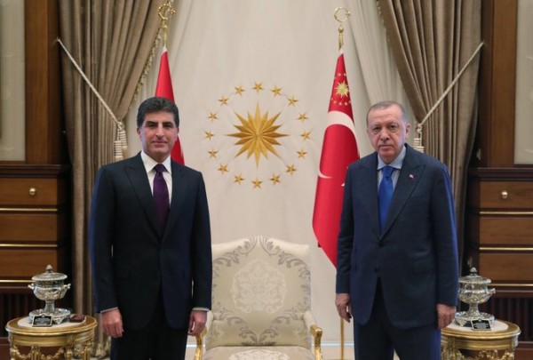 Partili Cumhurbaşkanı Erdoğan Barzani'yi Kabul Etti