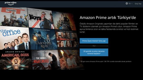 Amazon Prime Türkiye Açıldı