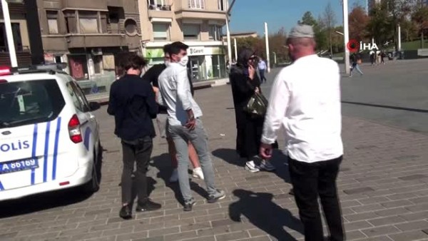 Taksim'de Çarşaflı Şüpheli Şahıs Erkek Çıktı: Gözaltına Alındı