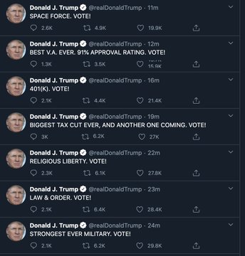 Trump'tan İlginç Twit Yağmuru