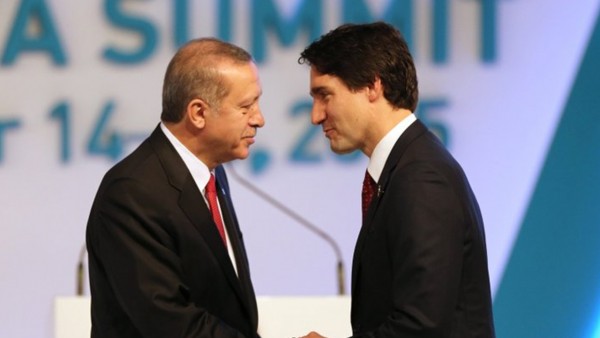 Erdoğan Kanada Başbakanı Trudeau ile Telefonda Görüştü