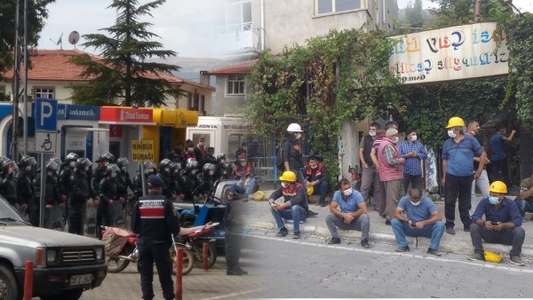 Polis Ermenek'te Ankara'ya Yürümek İsteyen Madencileri Ablukaya Aldı