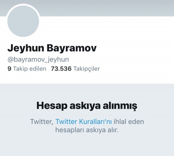 Twitter'dan Sansür: Azerbaycan Dışişleri Bakanı'nın Hesabı Askıya Alındı