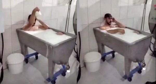 Konya'da Fabrikada Süt Banyosu Yapan Şahıs Tutuklandı