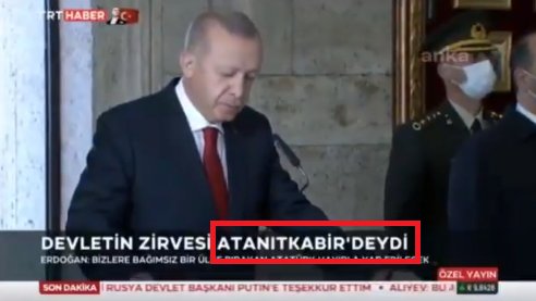TRT'den Bir KJ Hatası Daha: Atanıtkabir