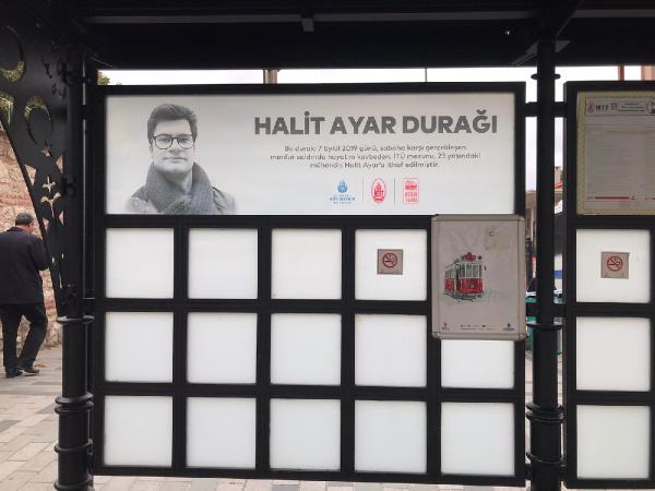 Halit Ayar'ın Adı Tünel Tramvay Durağına Verildi