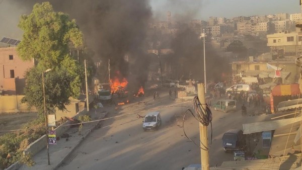 Afrin'de Bomba Yüklü Araç Patladı