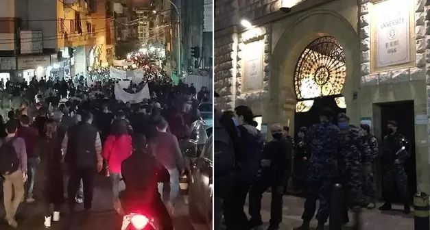 Lübnan'da Hükumeti Protesto Eden Öğrenciler Polisle Çatıştı