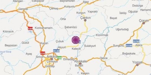 Ankara'da 4.5 Büyüklüğünde Deprem
