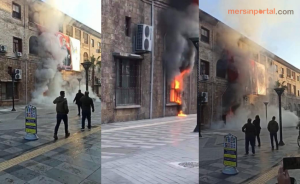 CHP'li Mersin Büyükşehir Belediyesine Molotoflu Saldırı Düzenlendi