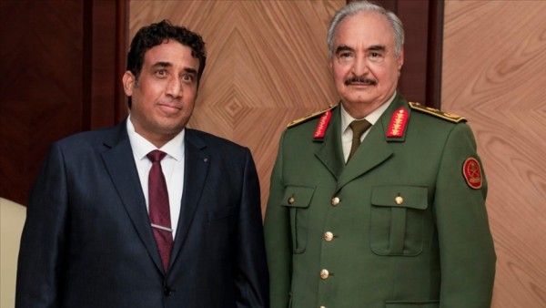 Libya Başkanlık Konseyi Başkanı Menfi, Hafter'le Görüştü