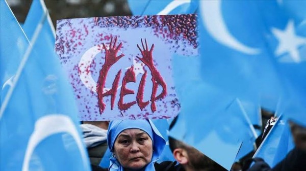 Uygur Türkleri Kanada Parlamentosu Önünde Katil Çin'i Protesto Ediyor