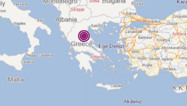 Yunanistan'da 5.0 Büyüklüğünde Deprem