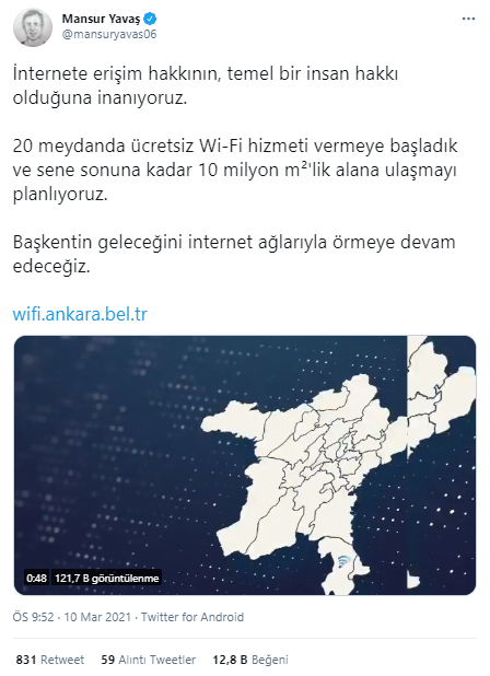 Yavaş: İnternet Temel İnsan Hakkıdır